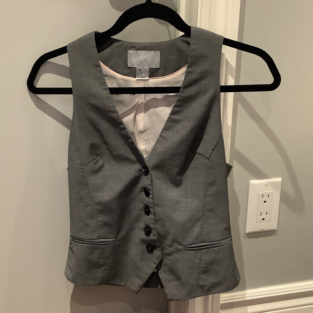 H&M Charcoal Gray Women's Tailored Vest